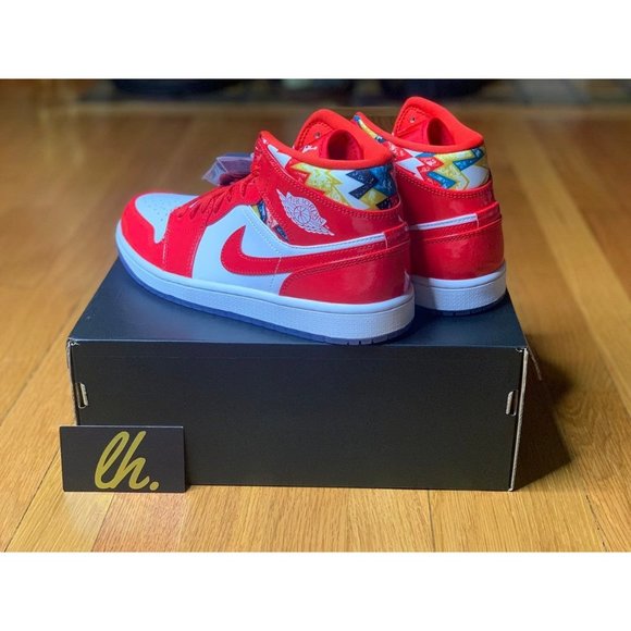 Size 13 Air Jordan 1 Mid "Barcelona Sweater" - Picture 3 of 5